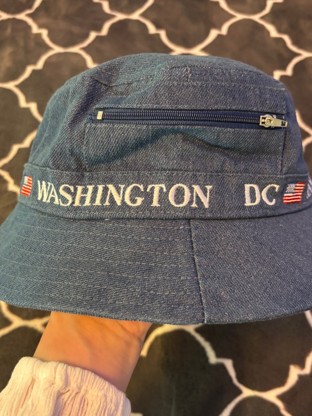 Washington DC Embroidered Denim Bucket Hat